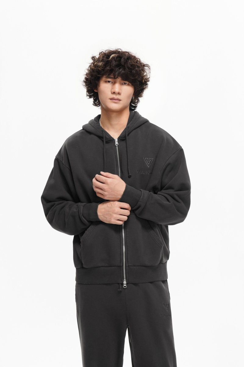 Mr. Fleece Zip Up Grey - Valabasas