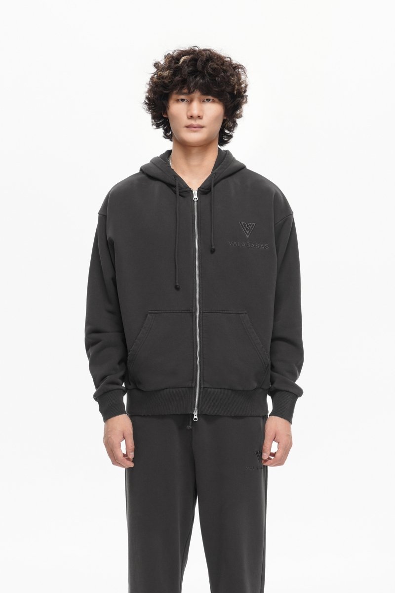 Mr. Fleece Zip Up Grey - Valabasas