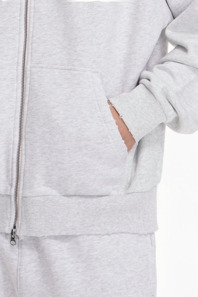 Mr. Fleece Zip Up Light Grey - Valabasas