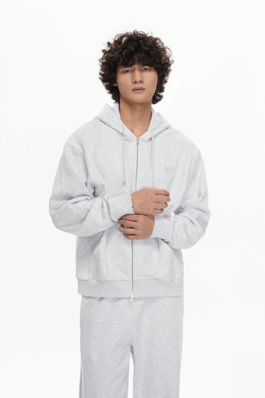 Mr. Fleece Zip Up Light Grey - Valabasas