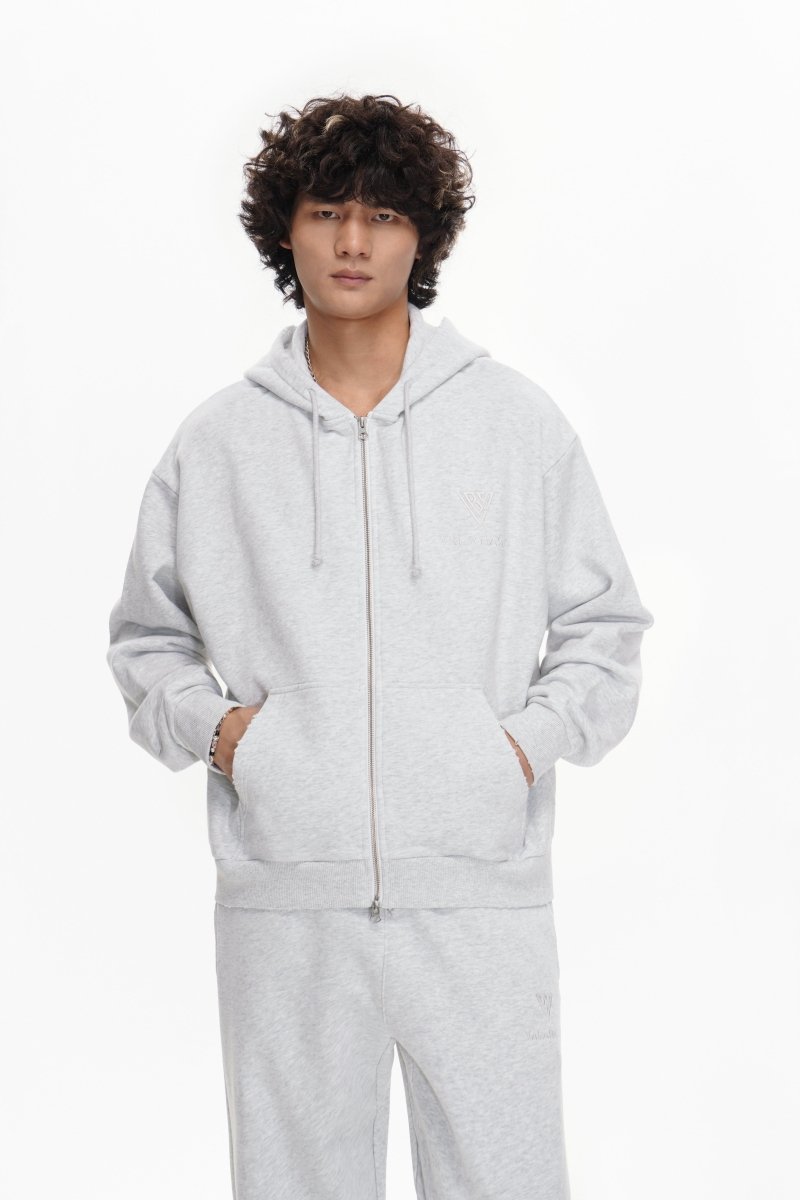Mr. Fleece Zip Up Light Grey - Valabasas