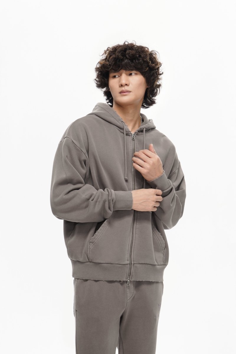 Mr. Fleece Zip Up Mocha - Valabasas
