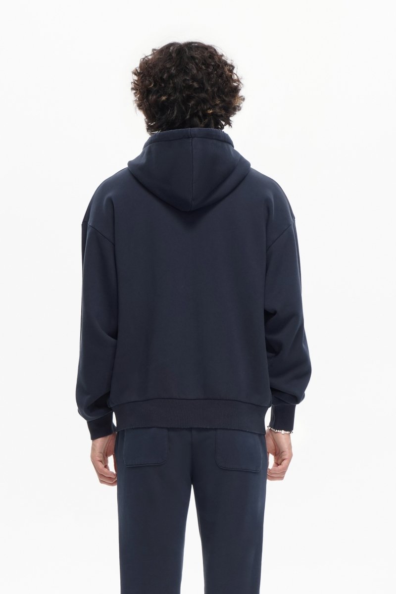 Mr. Fleece Zip Up Navy - Valabasas