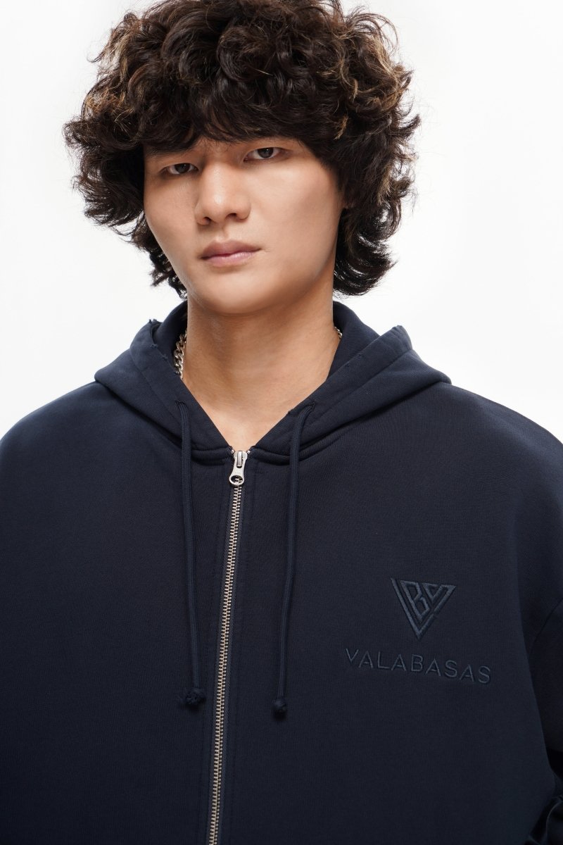 Mr. Fleece Zip Up Navy - Valabasas