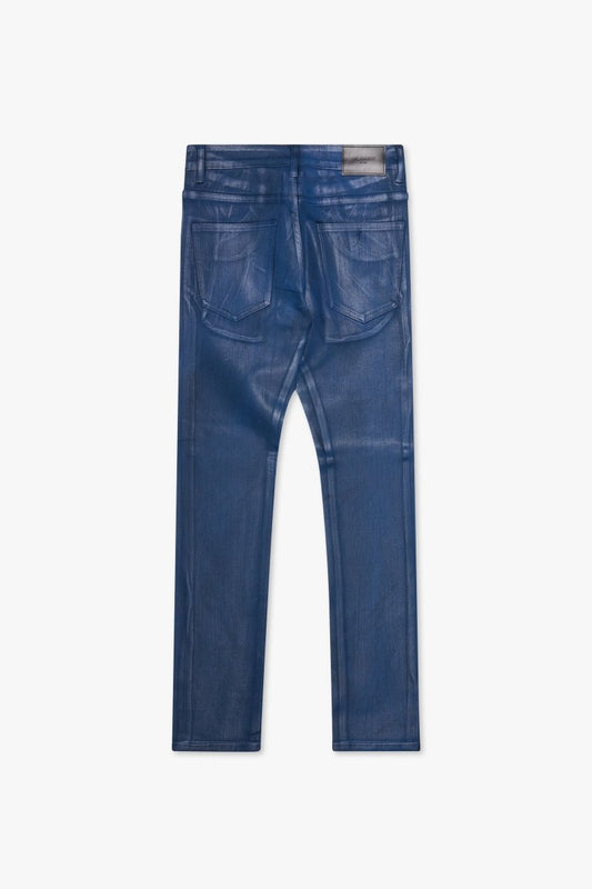 Mr. Flex Blue Waxed Skinny Jeans - Valabasas