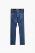 Mr. Flex Blue Waxed Skinny Jeans