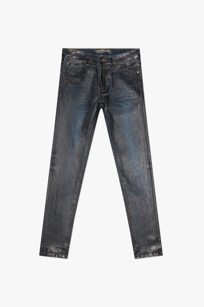 Mr. Flex Skinny Jean Dirty Indigo Waxed - Valabasas