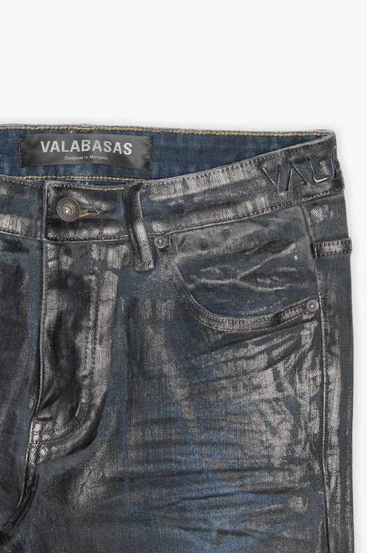 Mr. Flex Skinny Jean Dirty Indigo Waxed - Valabasas