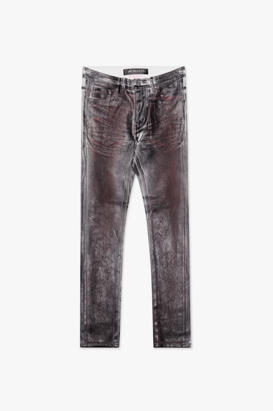 Mr. Flex Skinny Jean Red/White Dirty waxed - Valabasas