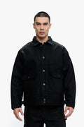 Veste cirée noire délavée Mr. Jacket