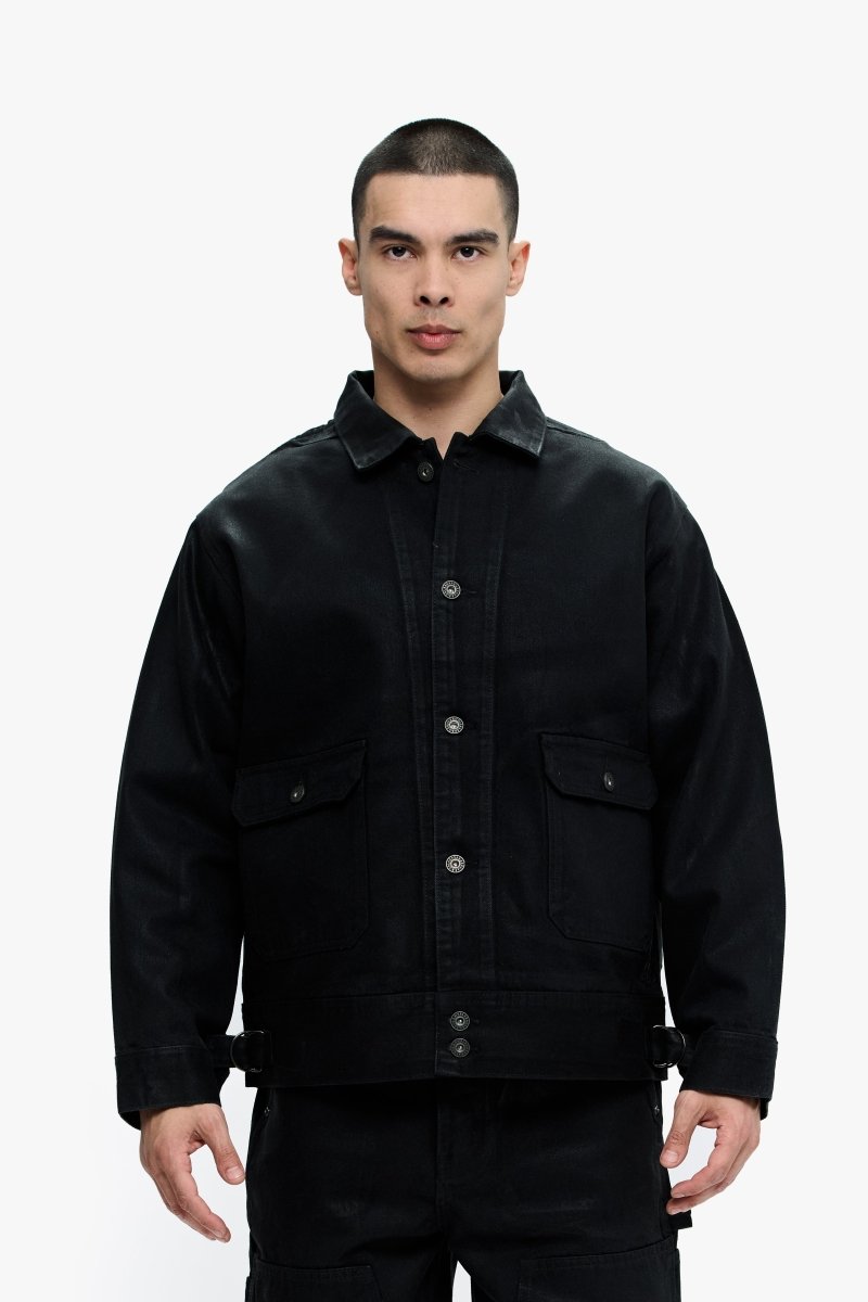 Mr. Jacket Black Wash Waxed - Valabasas