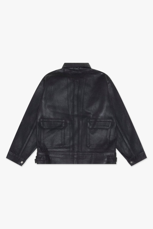 Mr. Jacket Black Wash Waxed - Valabasas
