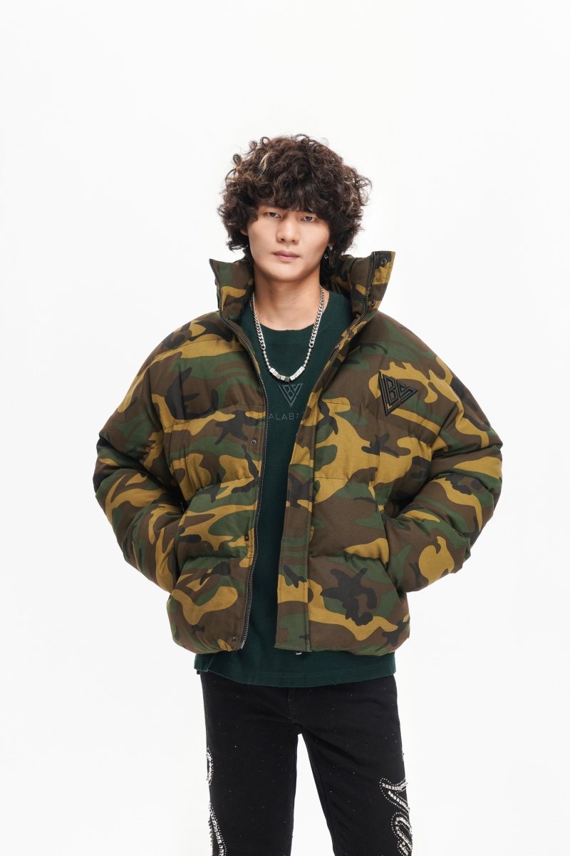 Mr. Puffer Denim Jacket — Camo - Valabasas