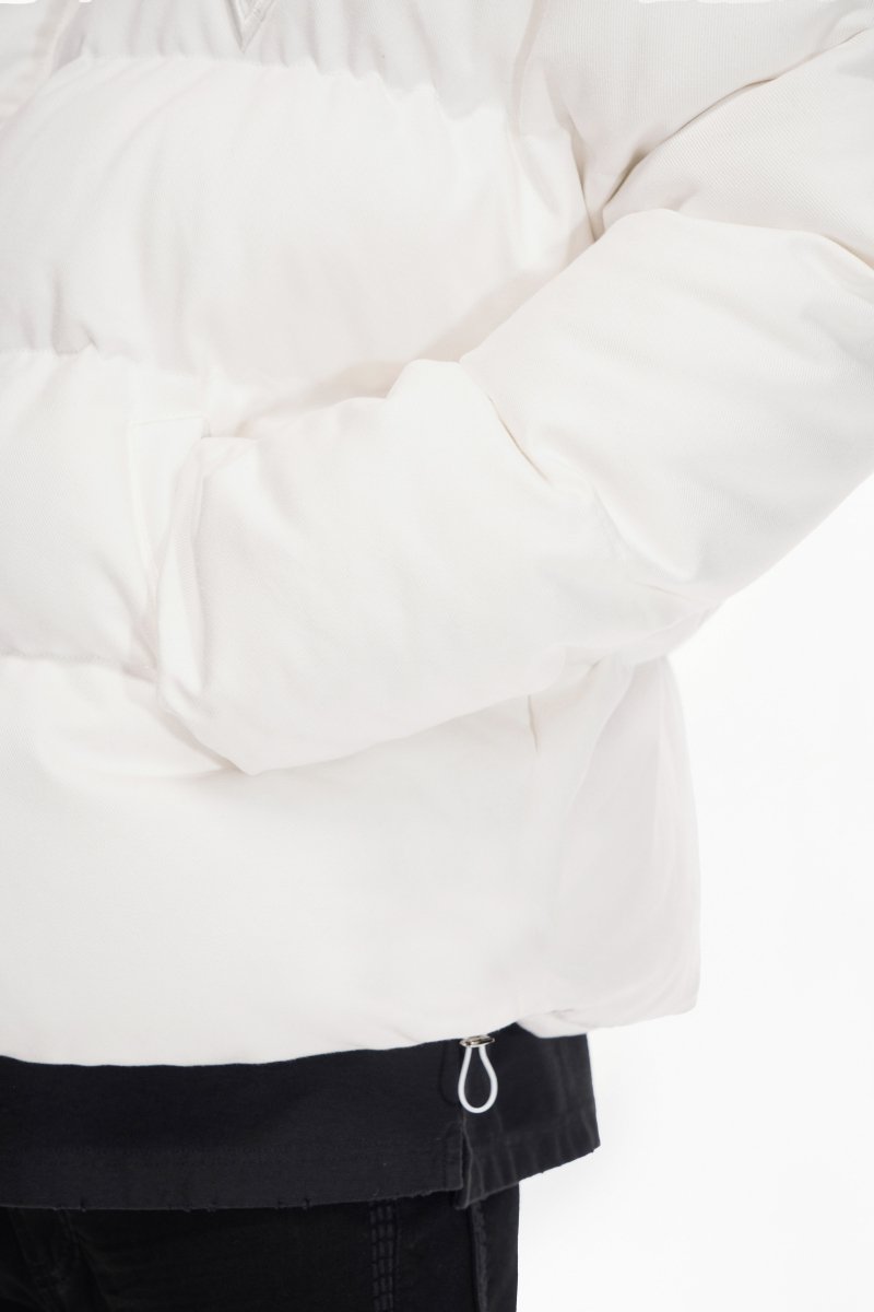 Mr. Puffer Denim Jacket — White - Valabasas