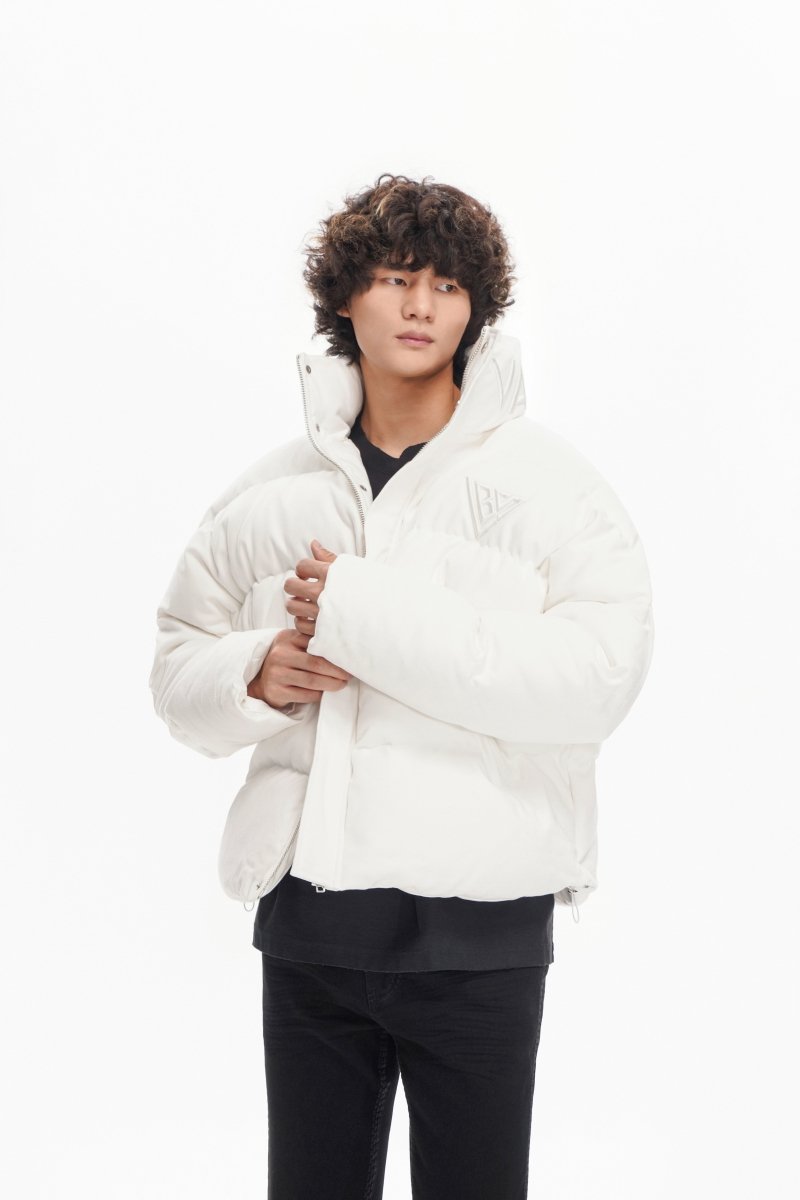 Mr. Puffer Denim Jacket — White - Valabasas