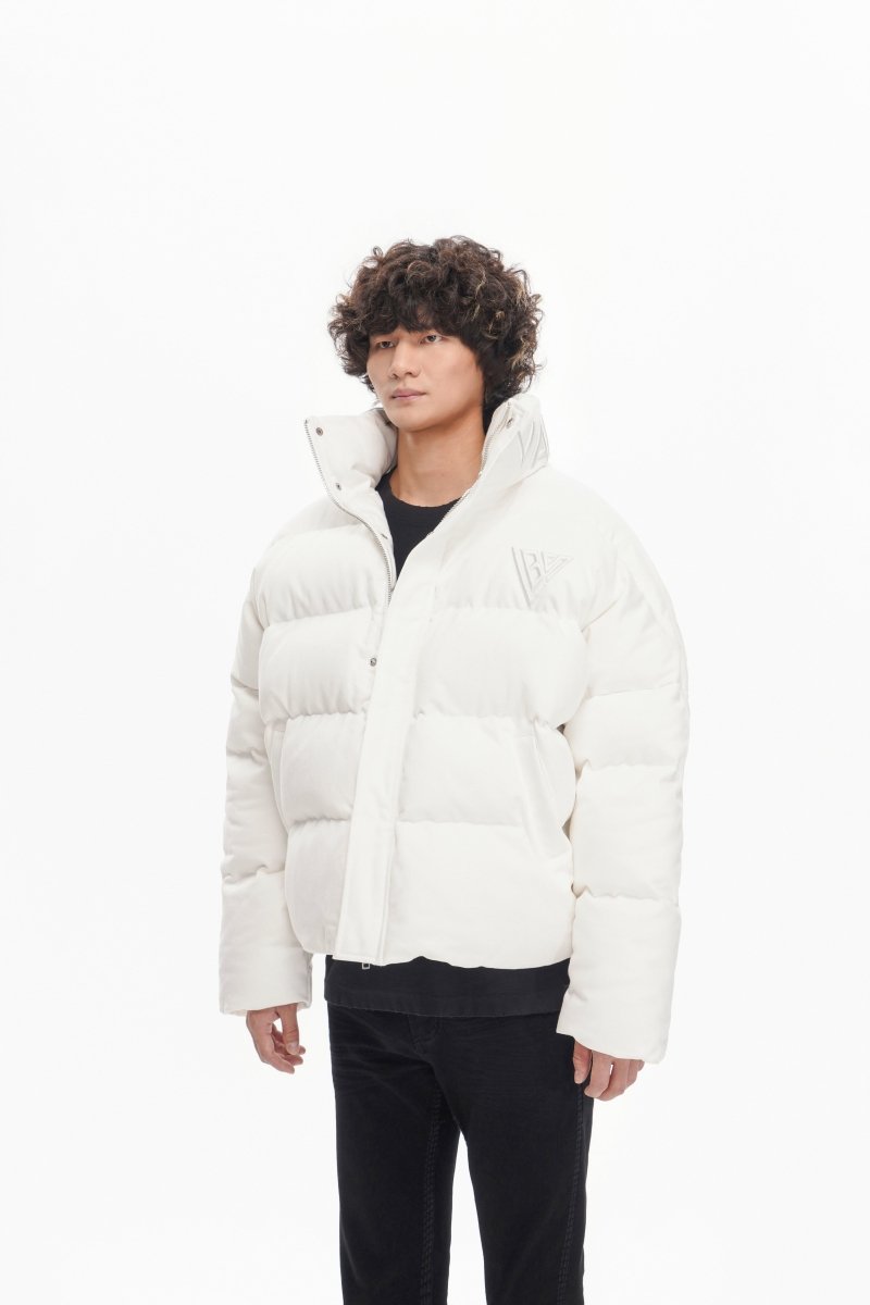 Mr. Puffer Denim Jacket — White - Valabasas