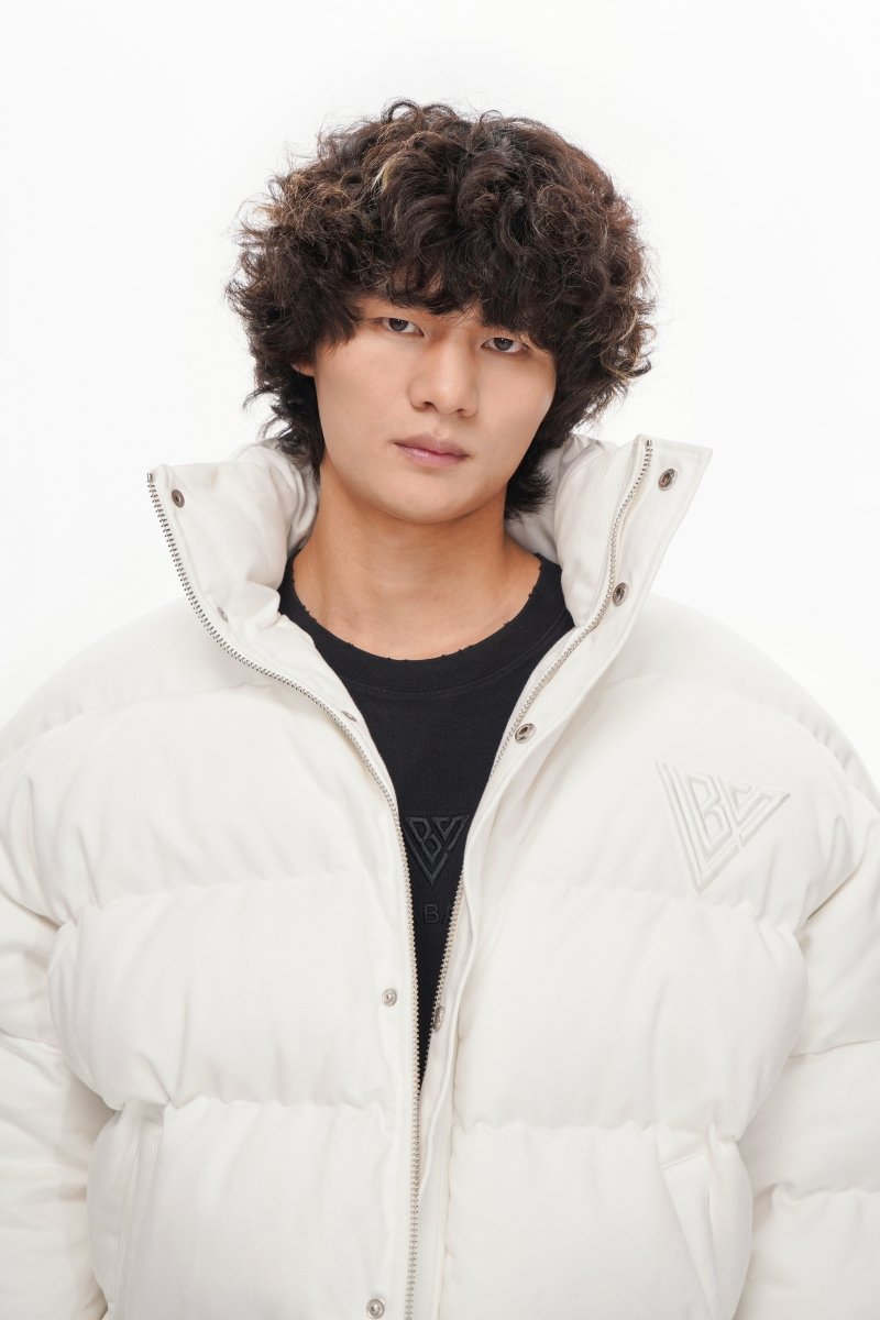 Mr. Puffer Denim Jacket — White - Valabasas