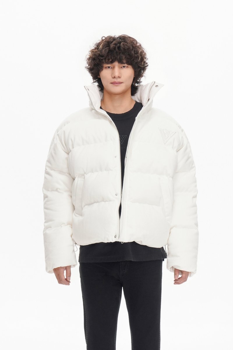 Mr. Puffer Denim Jacket — White - Valabasas
