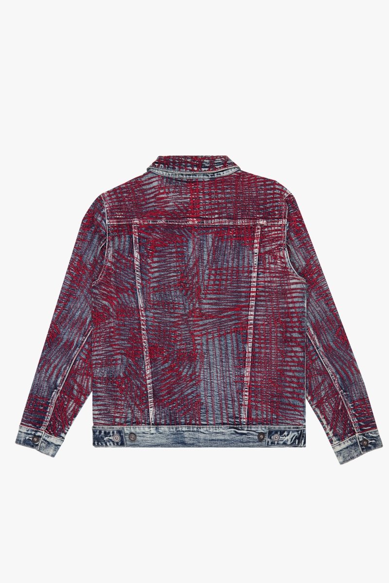 "MR. STITCHED" DENIM JACKET CORAL HAZE - Valabasas