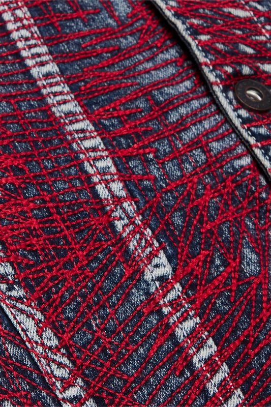 "MR. STITCHED" DENIM JACKET CORAL HAZE - Valabasas