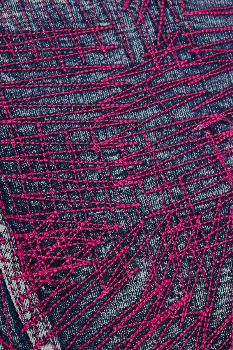 "MR. STITCHED" DENIM JACKET COTTON CANDY BLUE - Valabasas