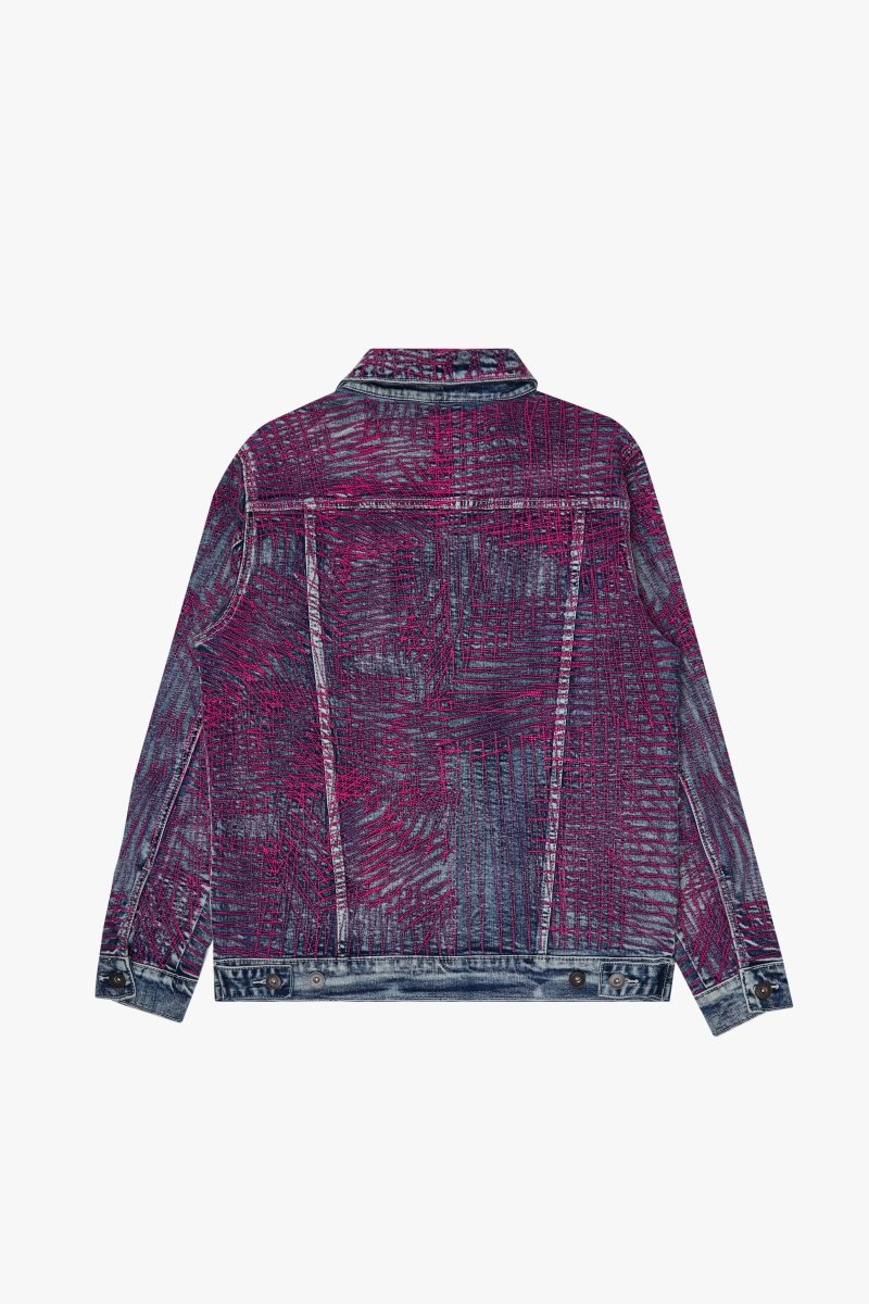 "MR. STITCHED" DENIM JACKET COTTON CANDY BLUE - Valabasas