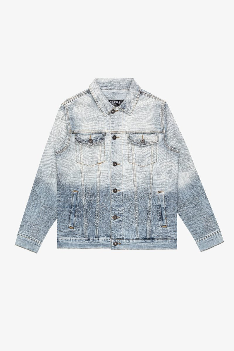 "MR. STITCHED" DENIM JACKET ICY AZURE - Valabasas