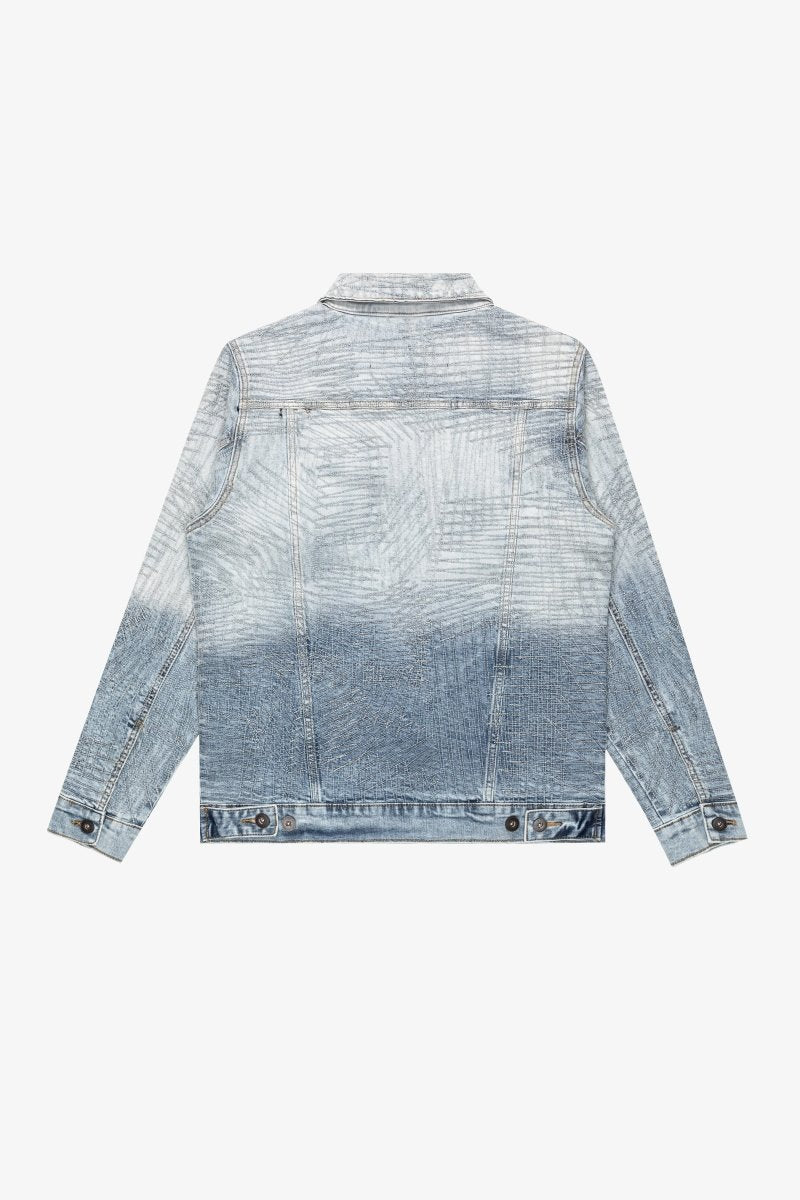 "MR. STITCHED" DENIM JACKET ICY AZURE - Valabasas