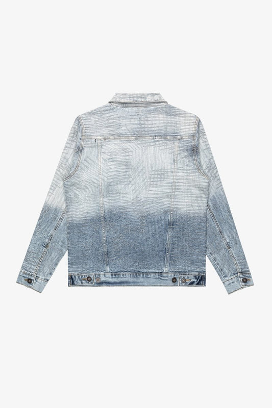 "MR. STITCHED" DENIM JACKET ICY AZURE - Valabasas