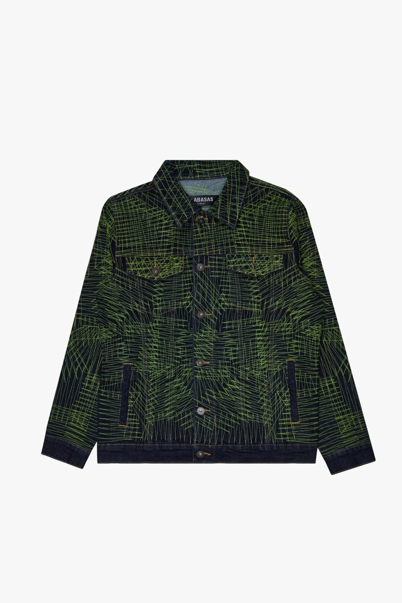 "MR. STITCHED" DENIM JACKET NEON NIGHTSHADE - Valabasas