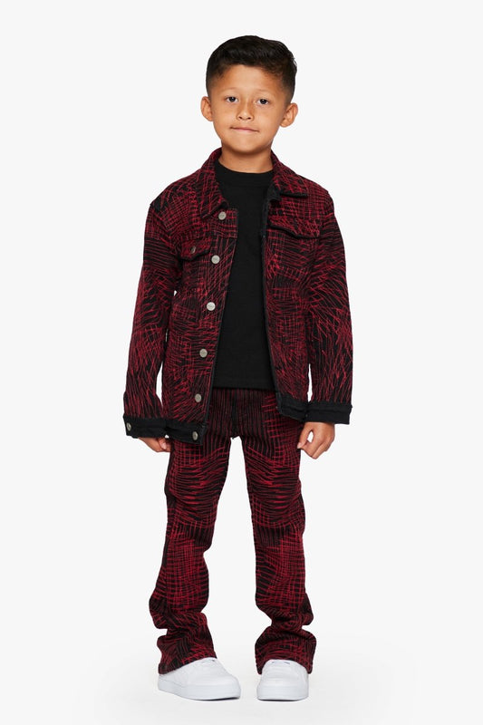 "MR. STITCHED” KIDS JACKET CRIMSON NOIR - Valabasas