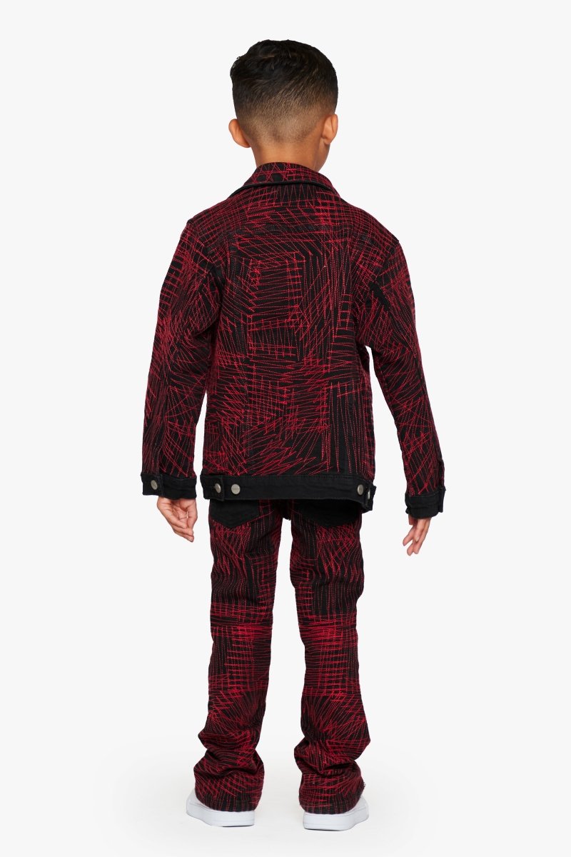 "MR. STITCHED” KIDS JACKET CRIMSON NOIR - Valabasas