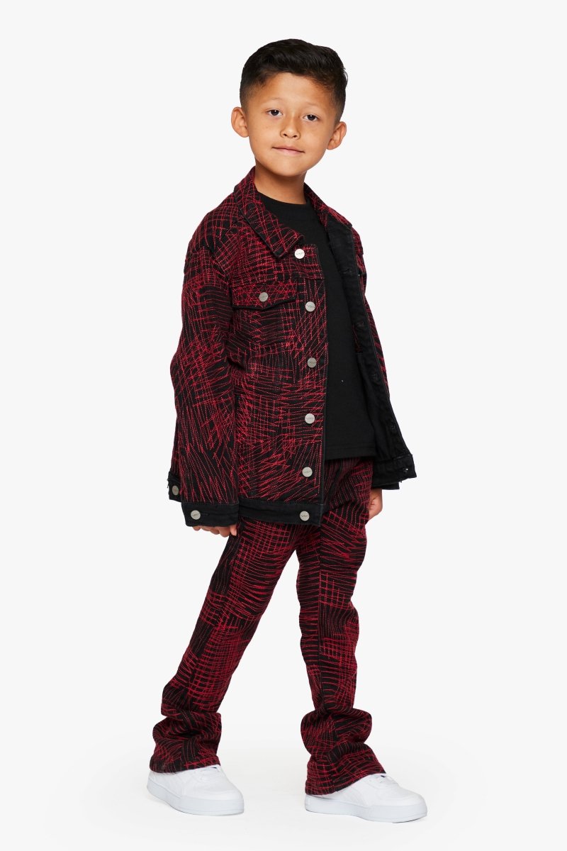 "MR. STITCHED” KIDS JACKET CRIMSON NOIR - Valabasas