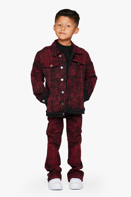 "MR. STITCHED” KIDS JACKET CRIMSON NOIR - Valabasas