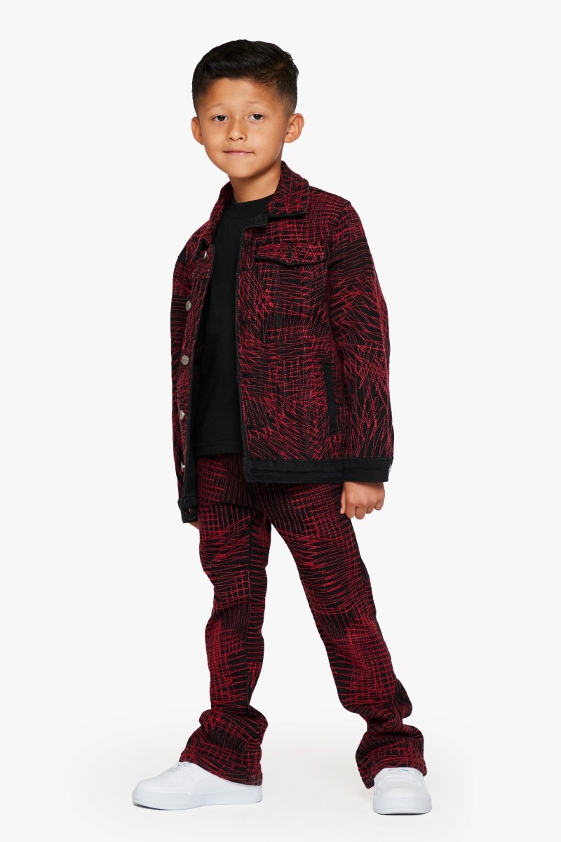 "MR. STITCHED” KIDS JACKET CRIMSON NOIR - Valabasas