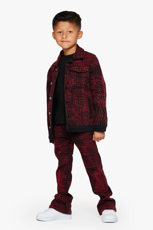 "MR. STITCHED” KIDS JACKET CRIMSON NOIR - Valabasas