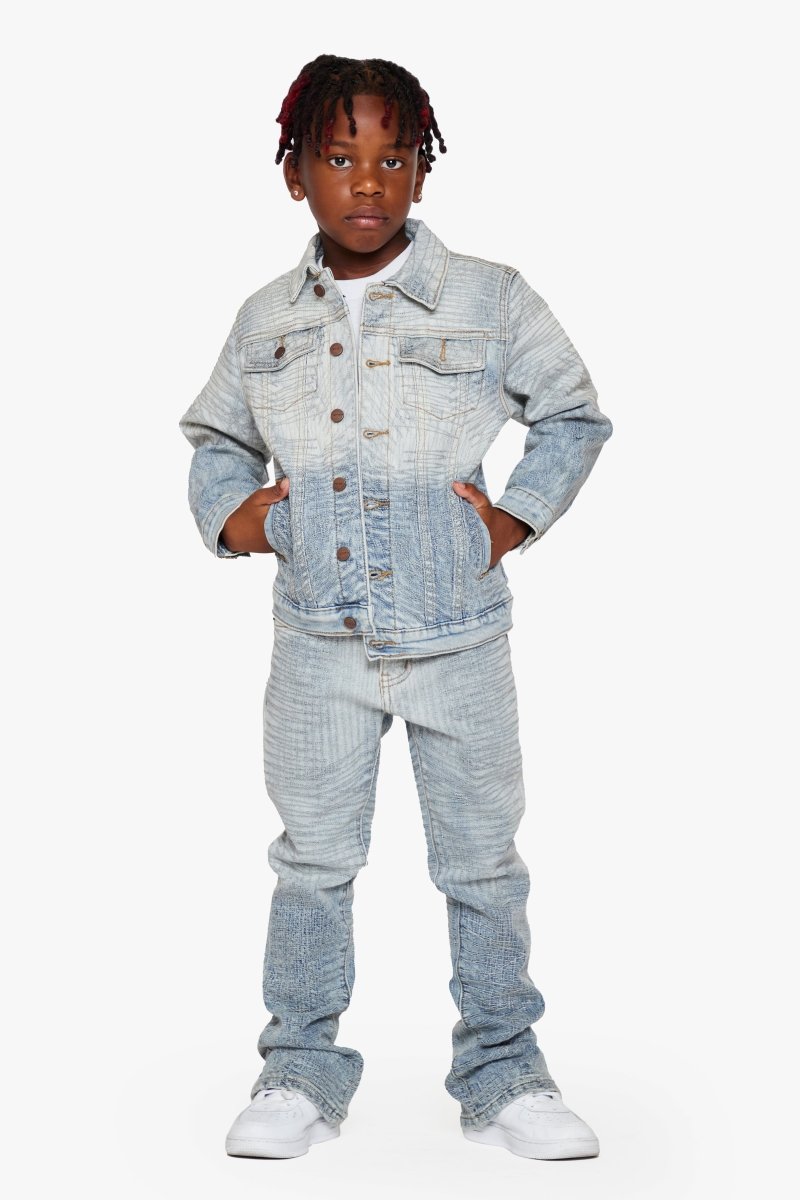 "MR. STITCHED” ICY AZURE  KIDS JACKET