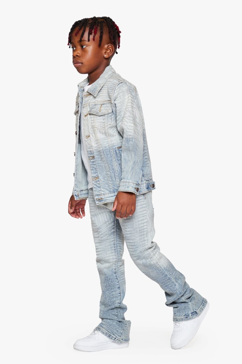 "MR. STITCHED” ICY AZURE  KIDS JACKET