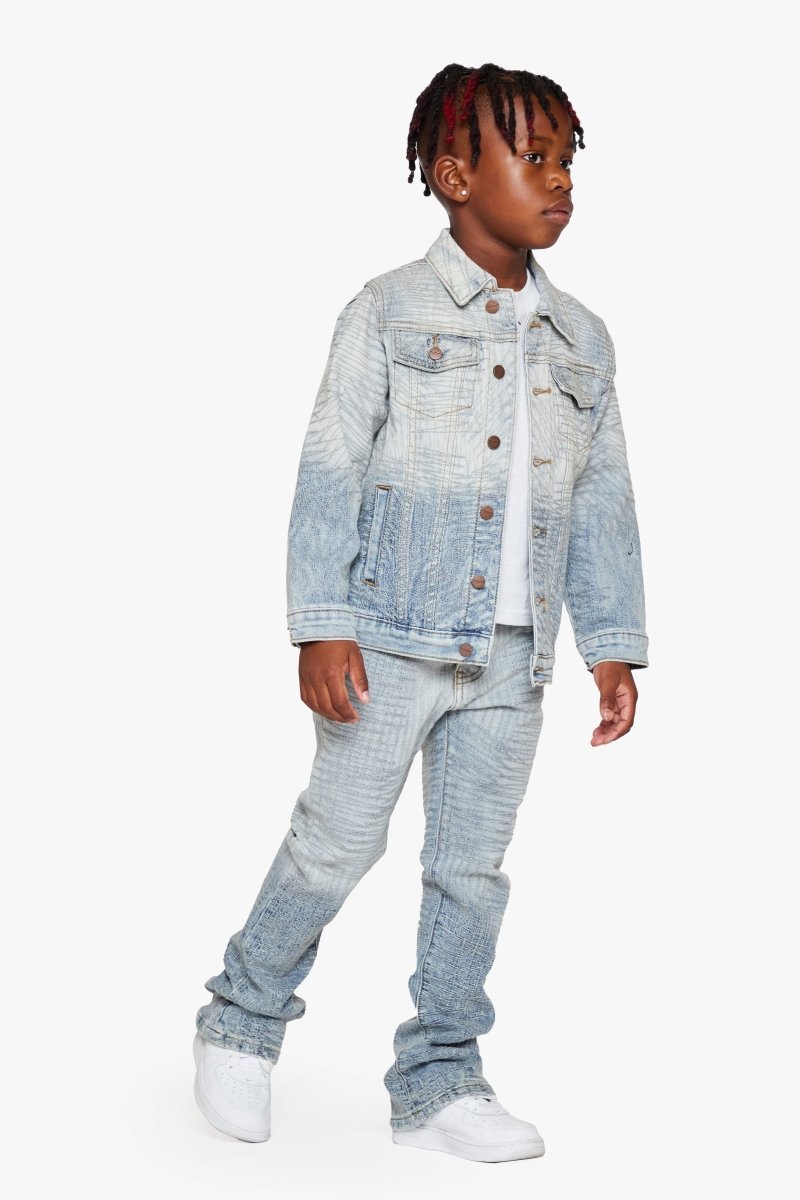 "MR. STITCHED” ICY AZURE  KIDS JACKET
