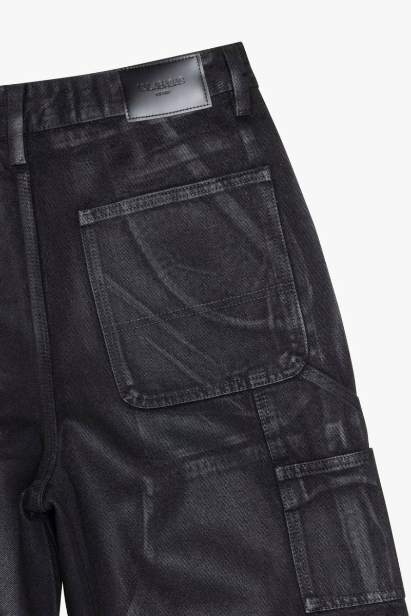 Mr. Straight Black Wash Waxed - Valabasas