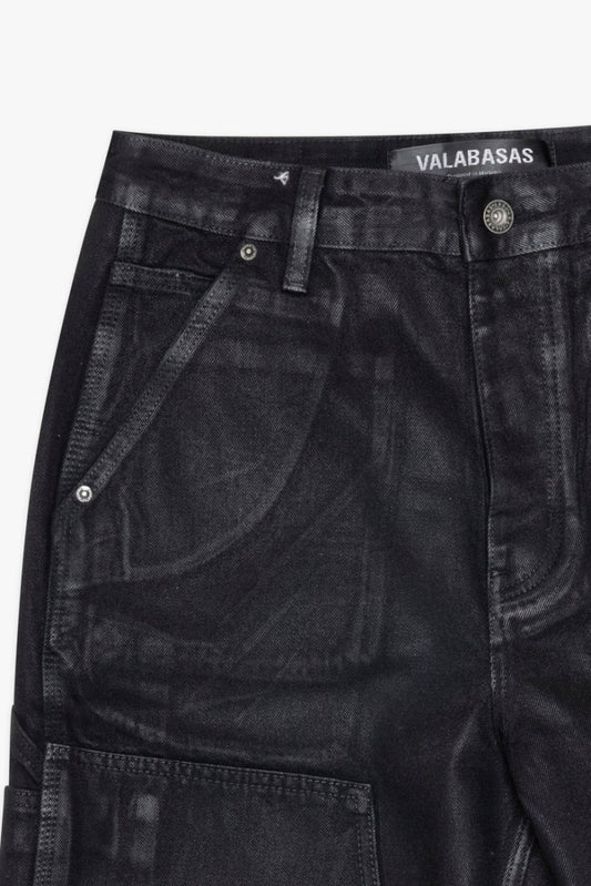 Mr. Straight Black Wash Waxed - Valabasas