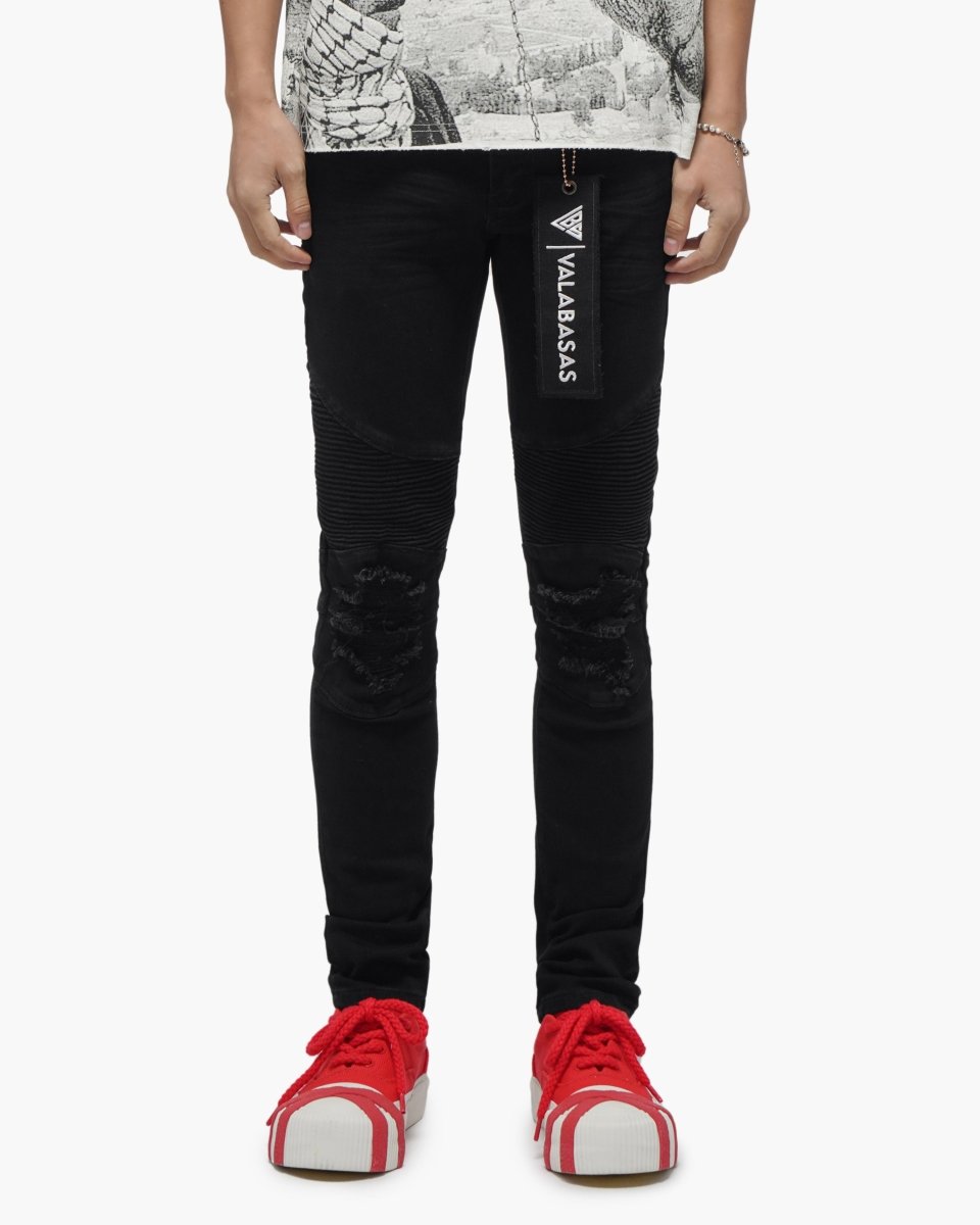 Mr.Biker Black Skinny Jeans - Valabasas