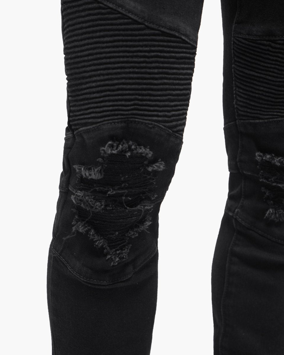 Mr.Biker Black Skinny Jeans - Valabasas