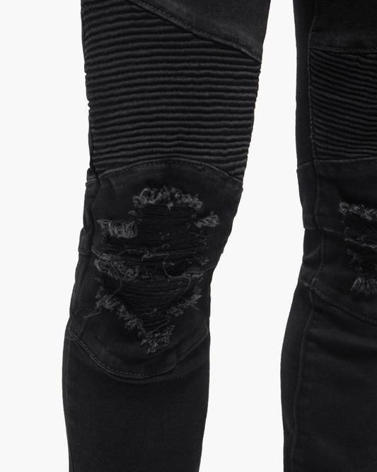 Mr.Biker Black Skinny Jeans - Valabasas