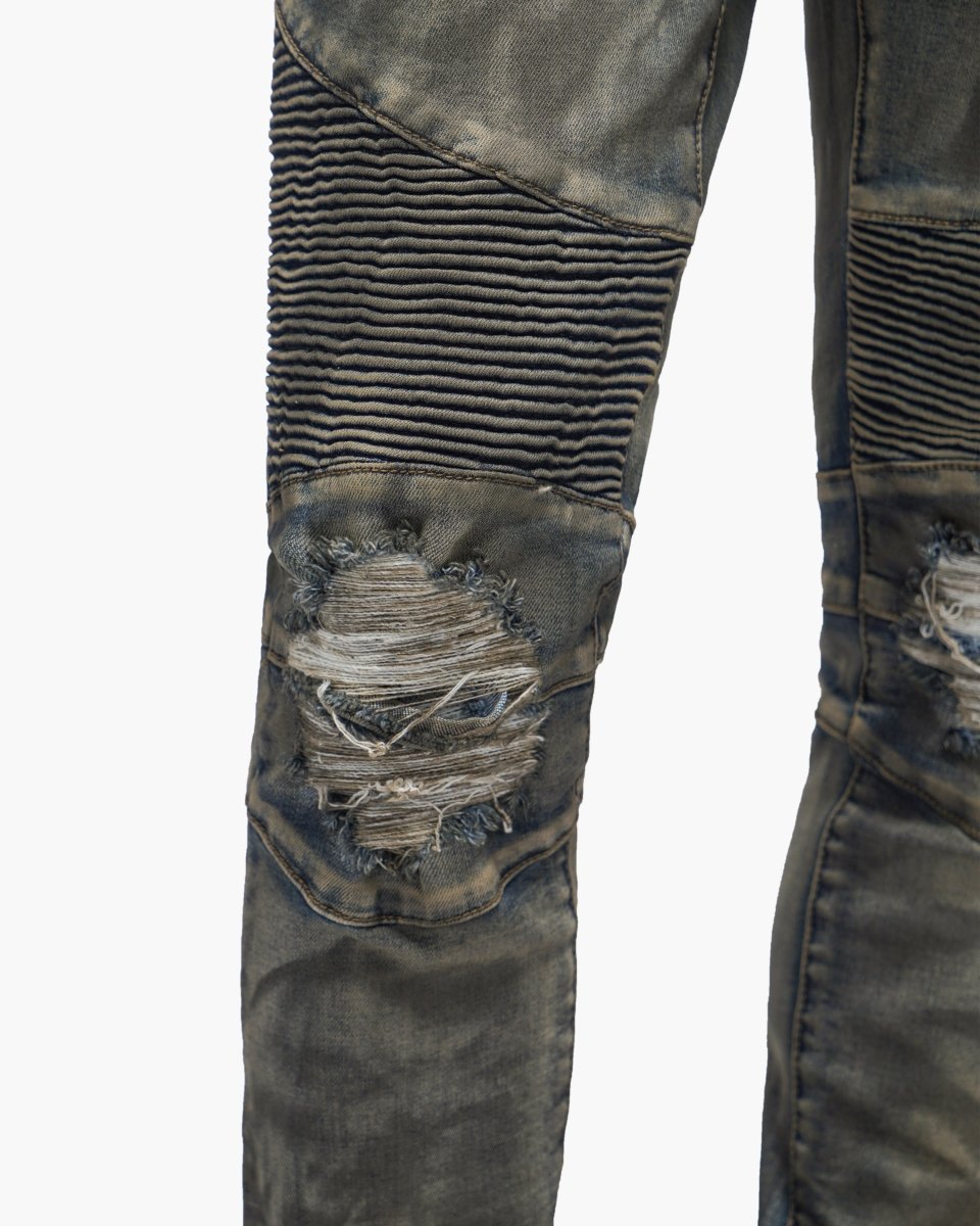 Mr.Biker Dirty Wash Skinny Jeans - Valabasas