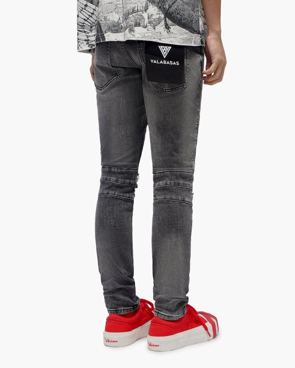 Mr.Biker Grey Skinny Jeans - Valabasas