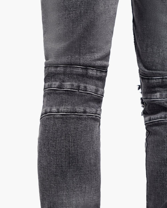 Mr.Biker Grey Skinny Jeans - Valabasas