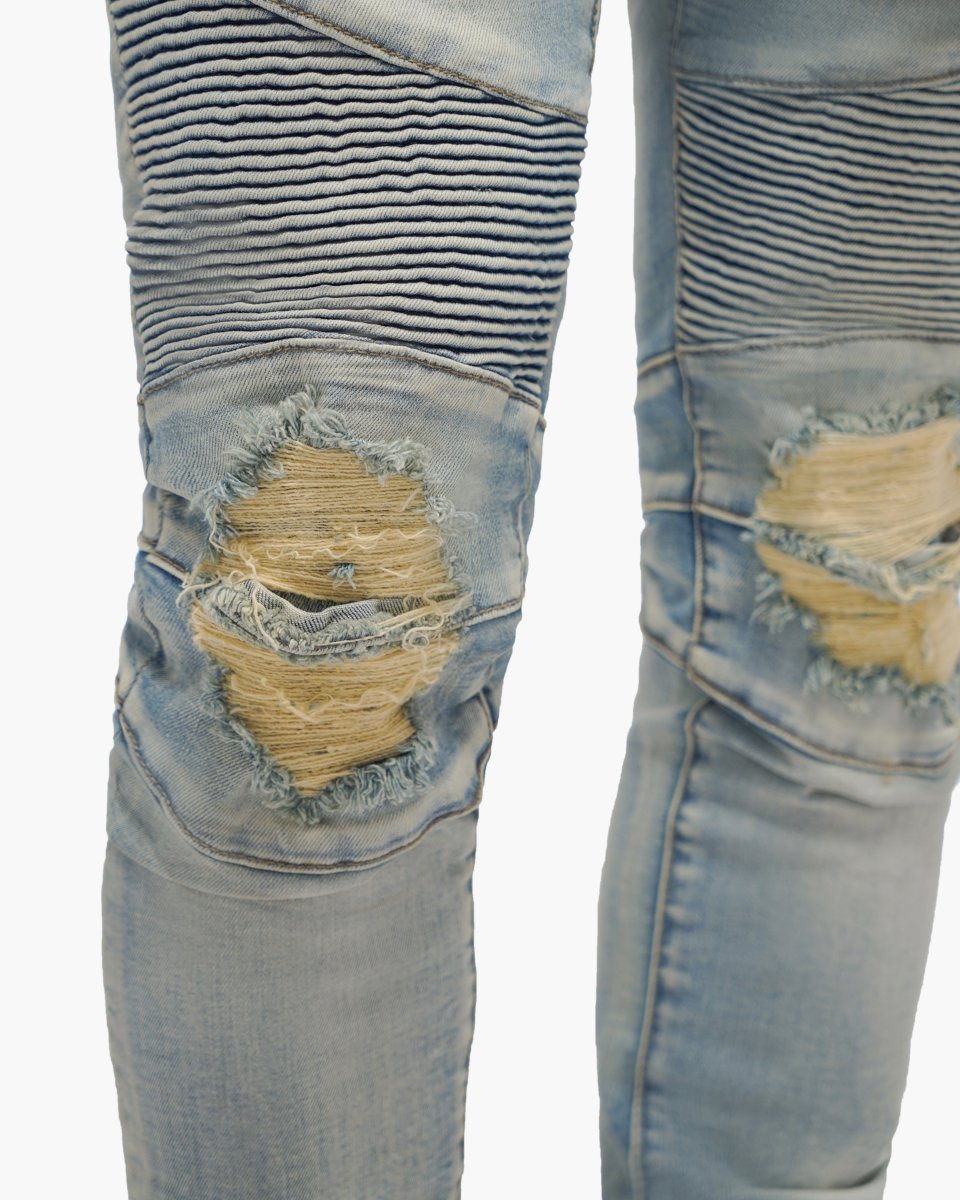 Mr.Biker Light Wash Skinny Jeans - Valabasas