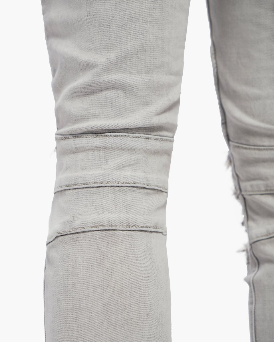 Mr.Biker Snow Grey Skinny Jeans - Valabasas