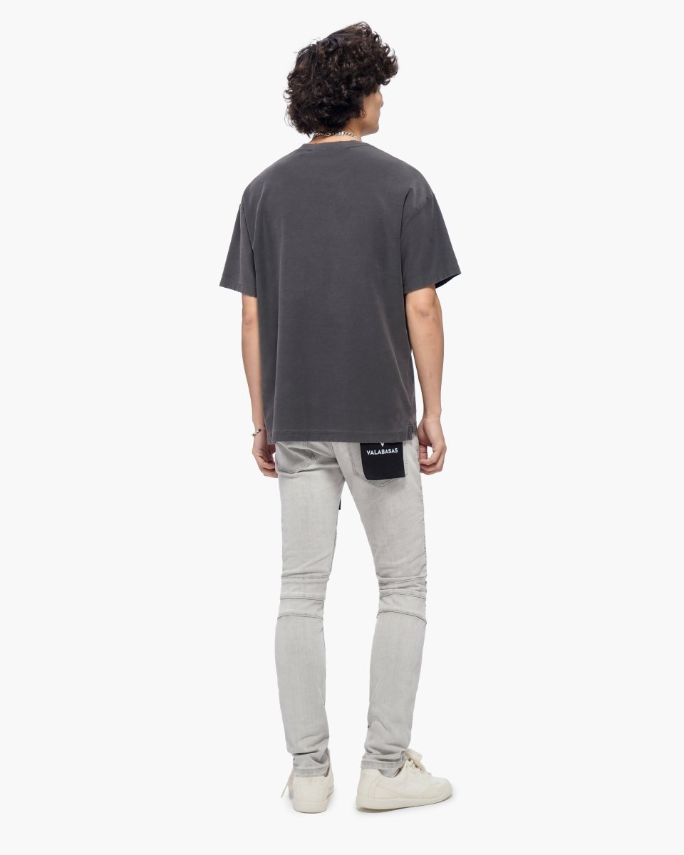 Mr.Biker Snow Grey Skinny Jeans - Valabasas